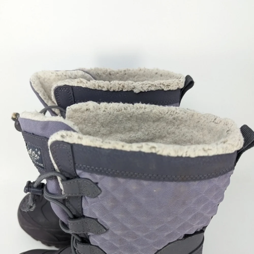 The North Face Girl's Winter Snow Boots Gray Purple‎ Size4_2